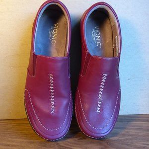 Vionic Addison Women's Red Leather Loafers
